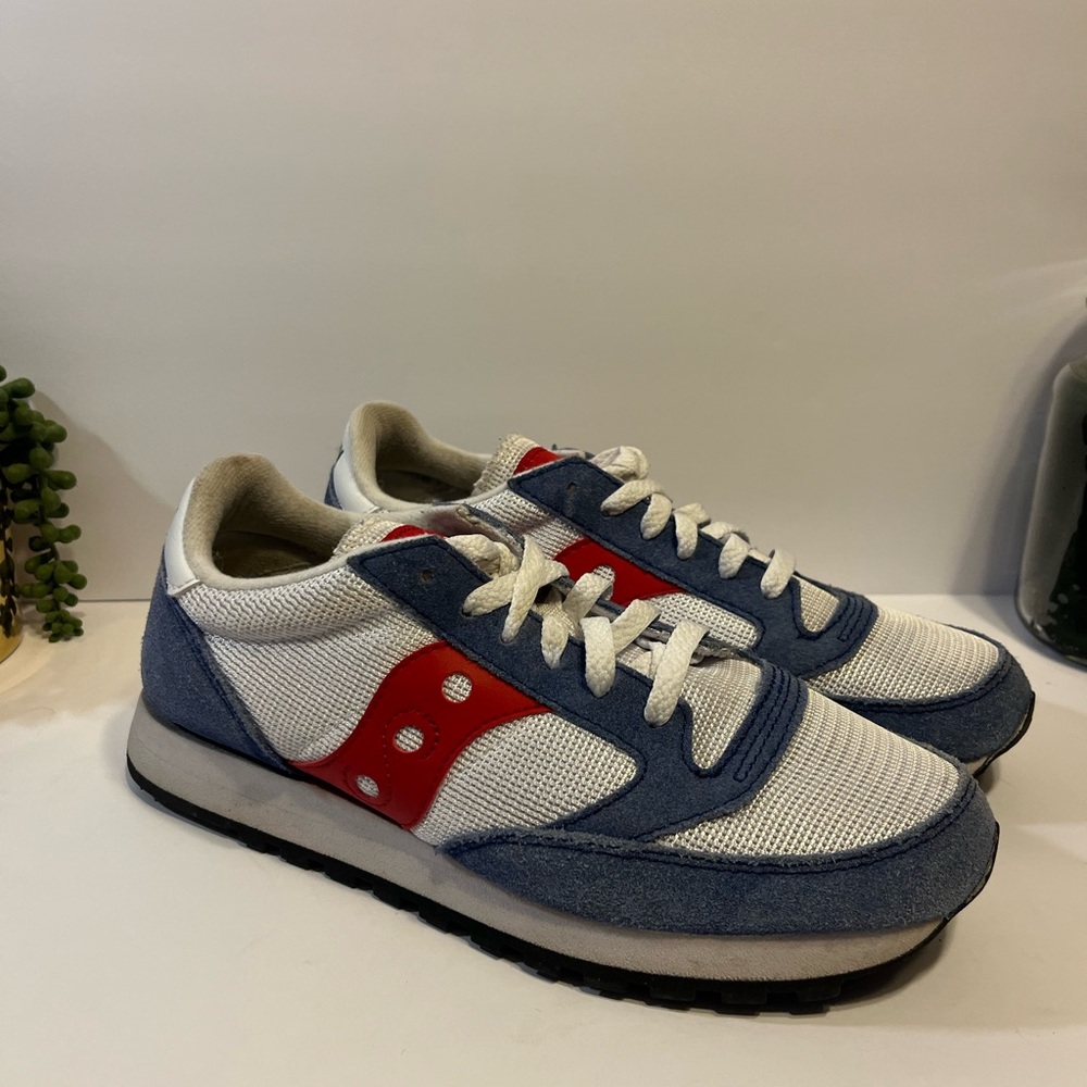 Saucony Blue and Red Sneakers
